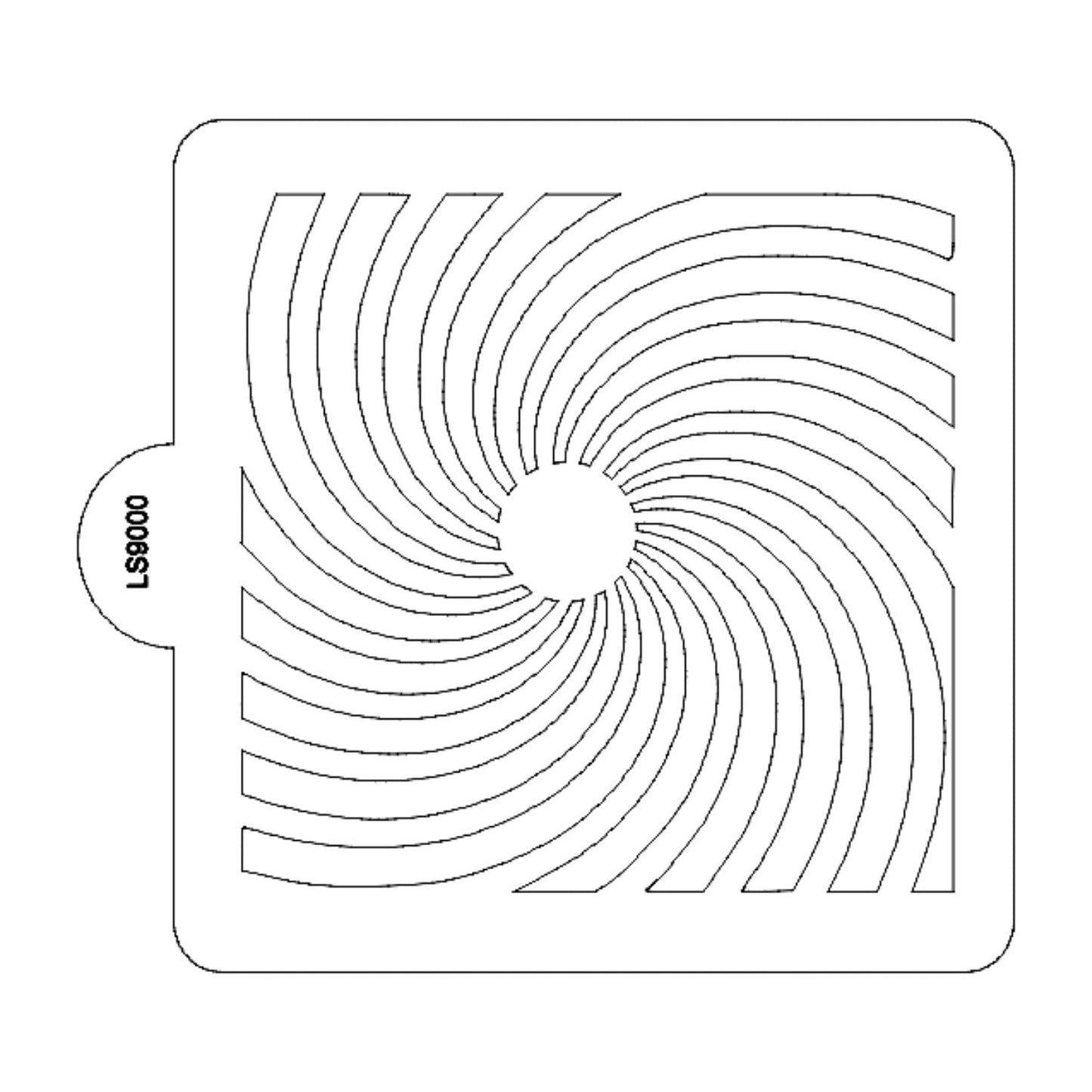 Circle Starburst Pattern Stencil for Cookies or Cakes USA Made LS9019