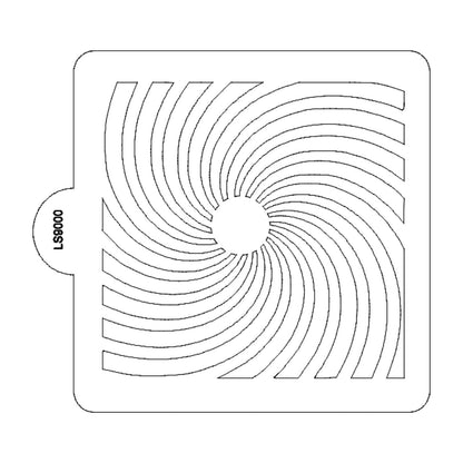 Circle Starburst Pattern Stencil for Cookies or Cakes USA Made LS9019