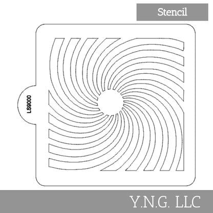 Circle Starburst Pattern Stencil for Cookies or Cakes USA Made LS9019