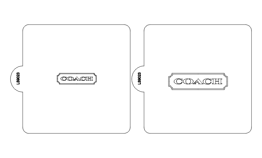 Coach Symbols Set of 2 Stencils for Cookies or Cakes USA Made LS9023