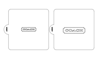 Coach Symbols Set of 2 Stencils for Cookies or Cakes USA Made LS9023