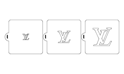 LV Symbols Set of 3 Stencils for Cookies or Cakes USA Made LS9024