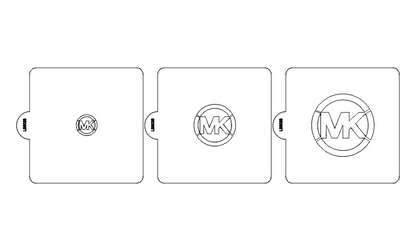 MK Symbols Set of 3 Stencils for Cookies or Cakes USA Made LS9028