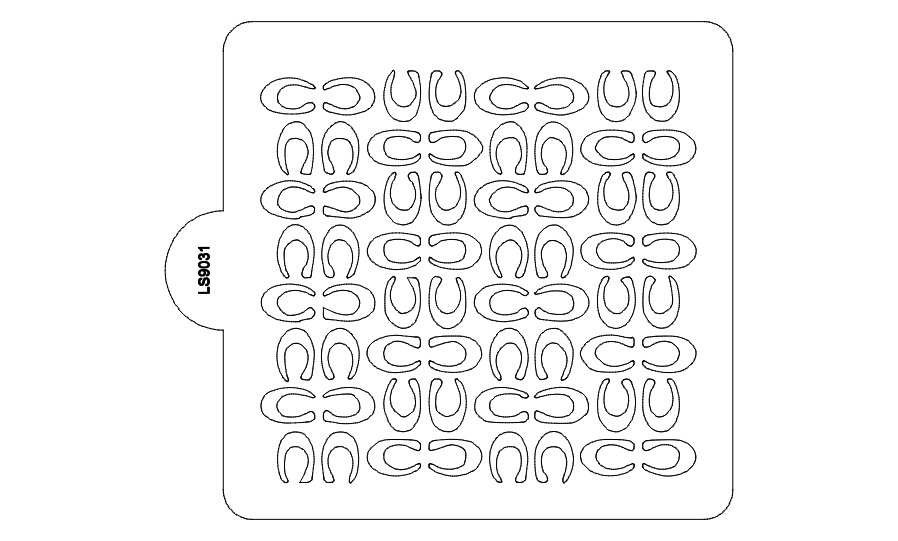 Coach Design Pattern Stencil for Cookies or Cakes USA Made LS9031