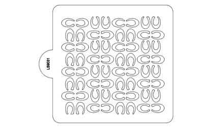 Coach Design Pattern Stencil for Cookies or Cakes USA Made LS9031