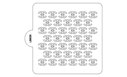 Chanel Design Pattern Stencil for Cookies or Cakes USA Made LS9035