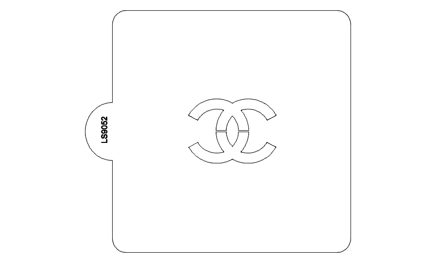 Chanel Symbol Design Stencil for Cookies or Cakes USA Made LS9052