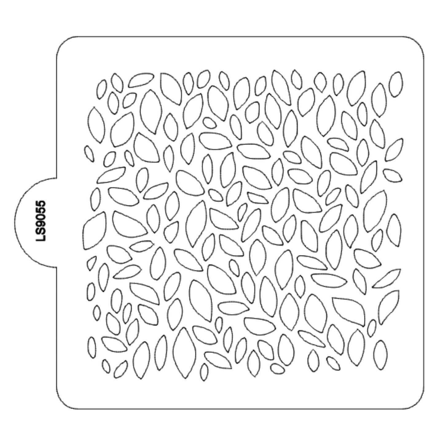 Leaf Design Pattern Stencil for Cookies or Cakes USA Made LS9055