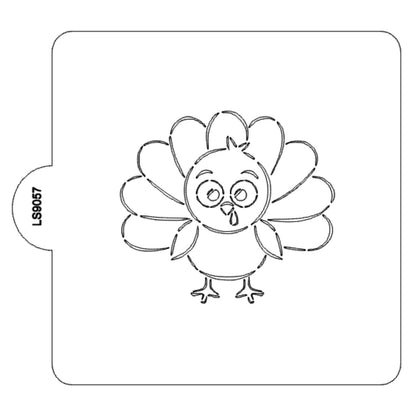 Turkey Cartoon Animal Stencil for Cookies or Cakes USA Made LS9057