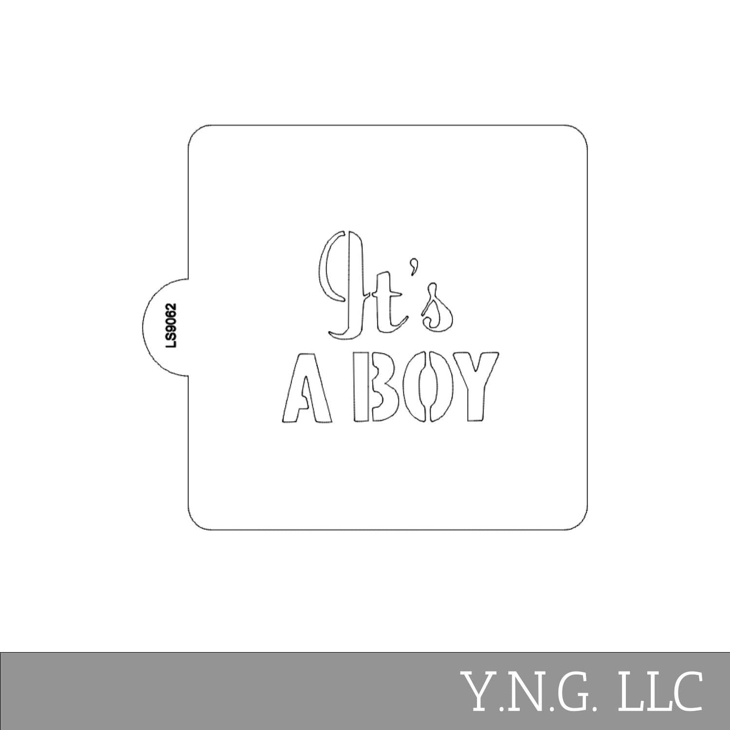 Its A Boy Baby Shower Stencil for Cookies or Cakes USA Made LS9062