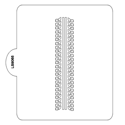 Truck Tire Track Stencil for Cookies or Cakes USA Made LS9065