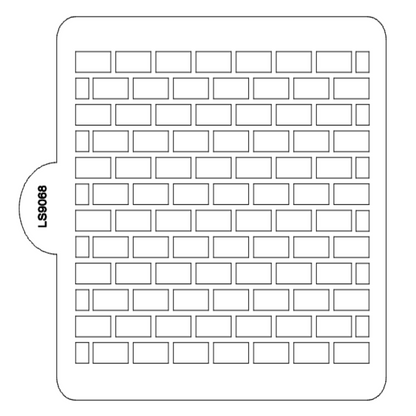 Bricks Rectangle Pattern Stencil for Cookies or Cakes USA Made LS9068