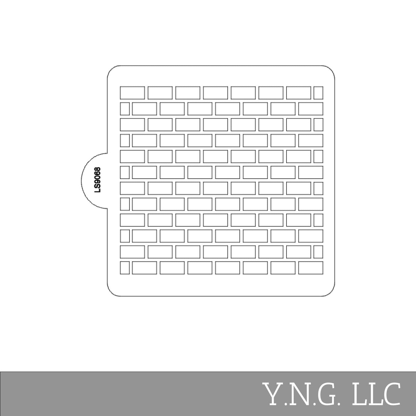 Bricks Rectangle Pattern Stencil for Cookies or Cakes USA Made LS9068