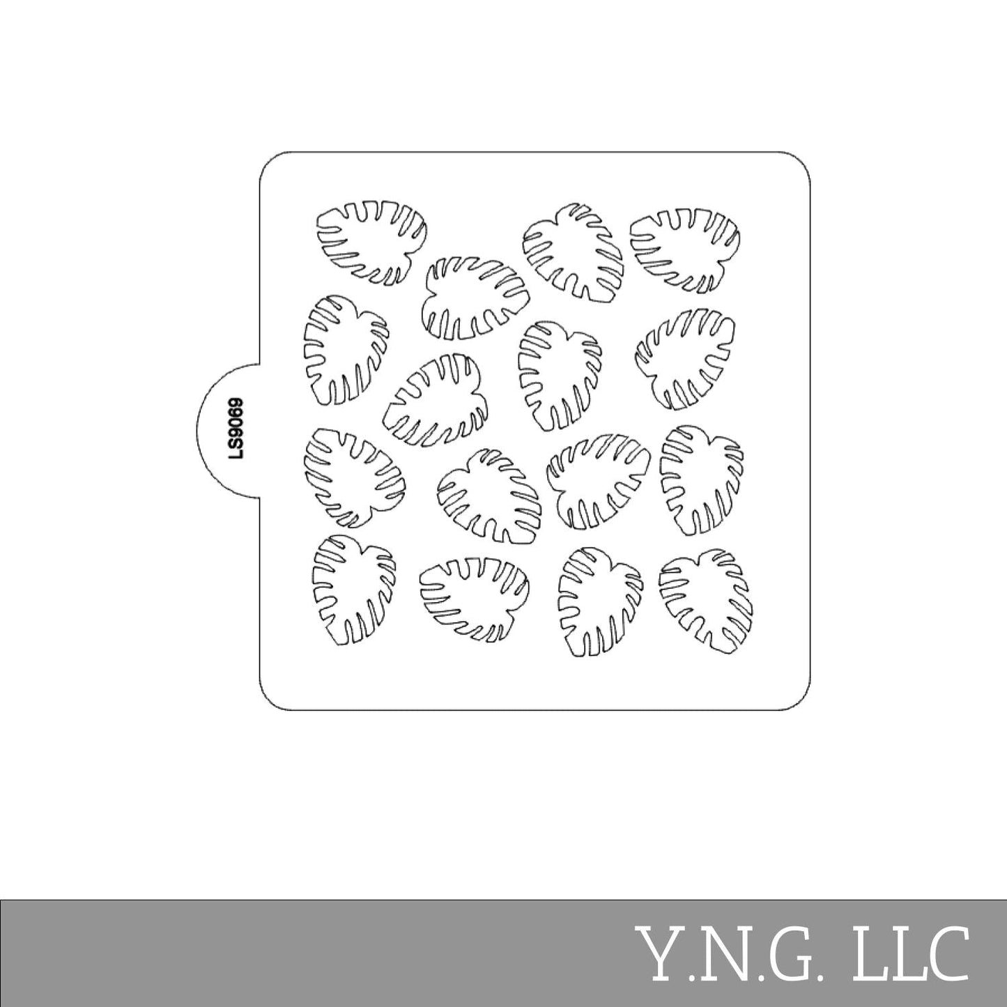 Monstera Leaf Pattern Stencil for Cookies or Cakes USA Made LS9069