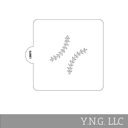 Baseball Softball Stitches Stencil for Cookies or Cake USA Made LS9072