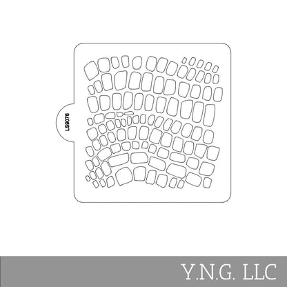 Reptile Skin Pattern Stencil for Cookies or Cakes USA Made LS9076