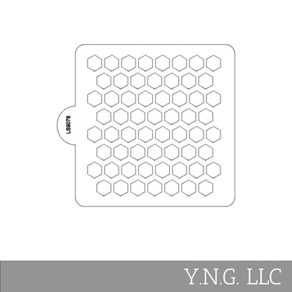 Honeycomb Pattern Stencil for Cookies or Cakes USA Made LS9078