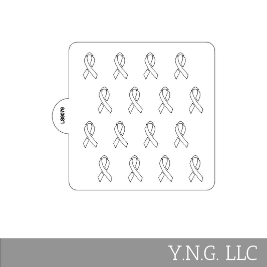 Awareness Ribbon Pattern Stencil for Cookies or Cakes USA Made LS9079