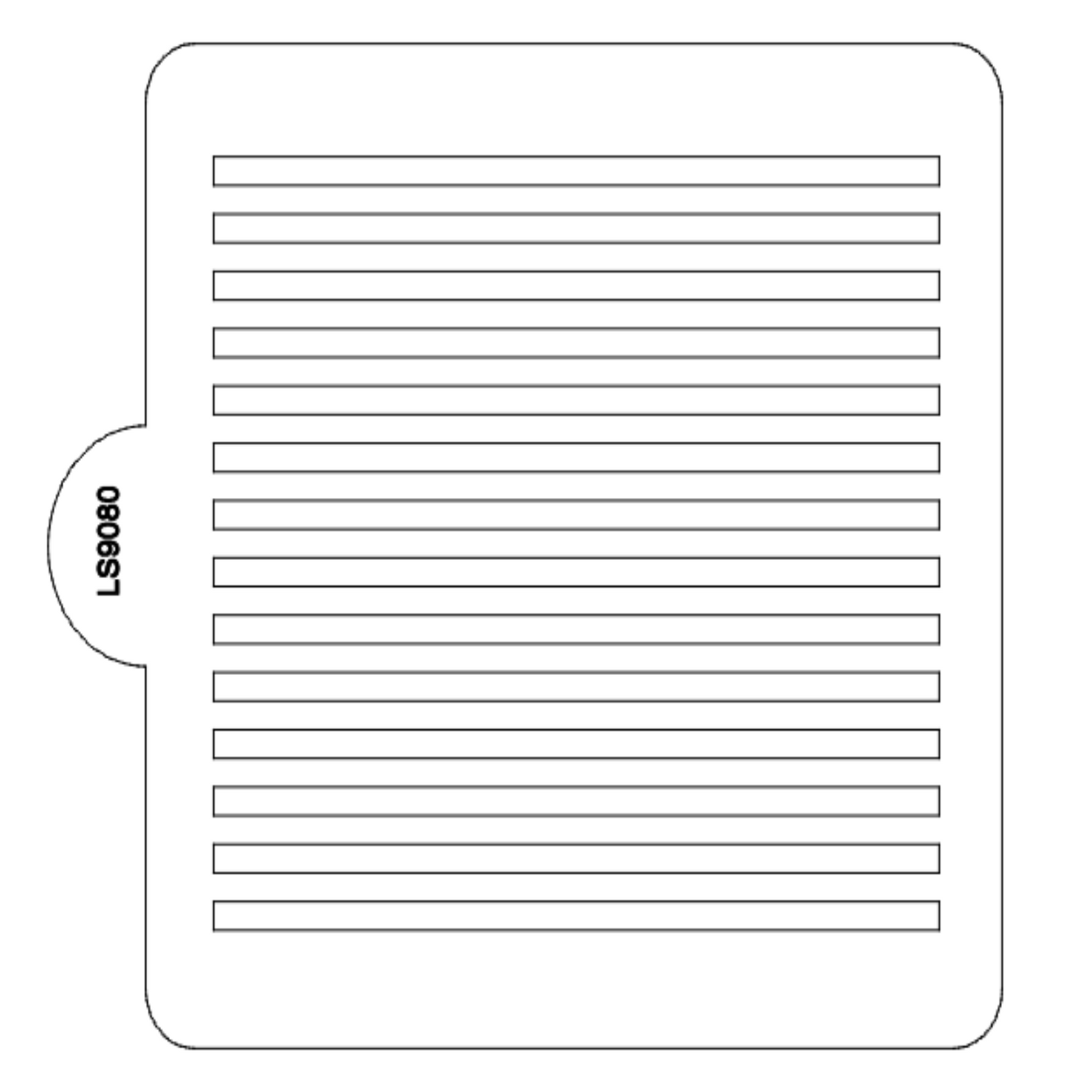 Notebook Paper Pattern Stencil for Cookies or Cakes USA Made LS9080