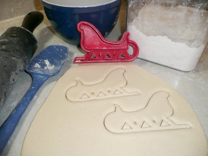 Santa Sleigh Christmas Holiday Winter Snow Ride Cookie Cutter USA PR180