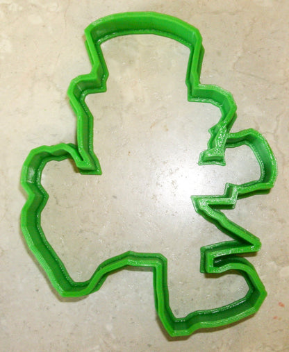 6x Leprechaun Outline Fondant Cutter Cupcake Topper Size 1.75" USA FD198