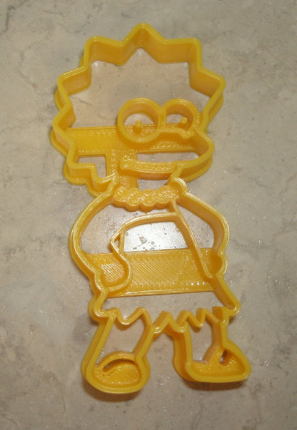 6x Lisa Simpson Fondant Cutter Cupcake Topper Size 1.75" USA FD802