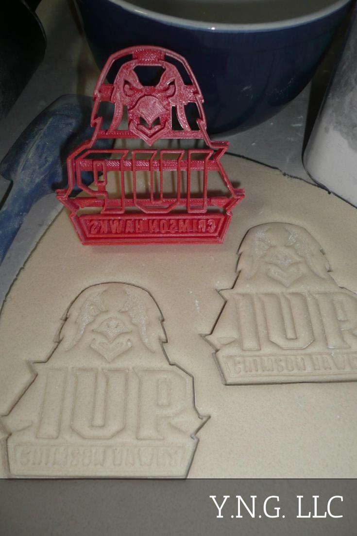 IUP Indiana University Pennsylvania Crimson Hawks Cookie Cutter USA PR3381