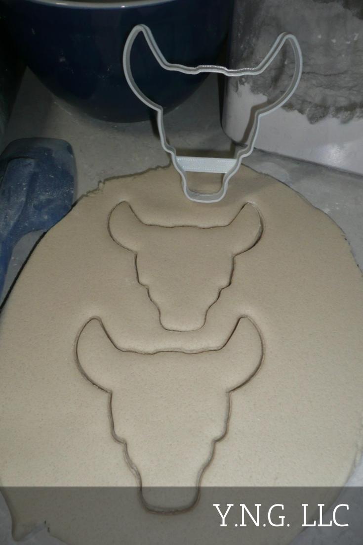 Cow Skull Outline Tattoo Symbol Protection Courage Cookie Cutter USA PR3389