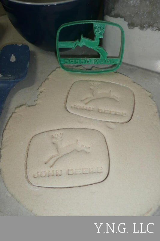 John Deere Vintage Logo With Words Farm Tractor Cookie Cutter USA PR3868