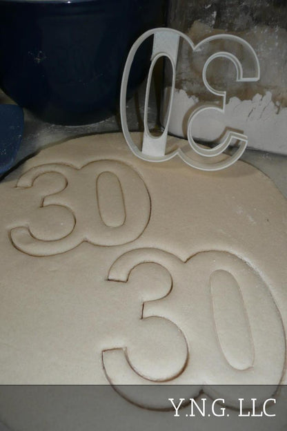 Number 30 Thirty Birthday Anniversary Sports Cookie Cutter USA PR108-30