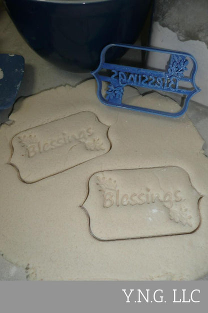 Blessings Word Thanksgiving Thanks Blessed Font Letters Cookie Cutter USA PR3880