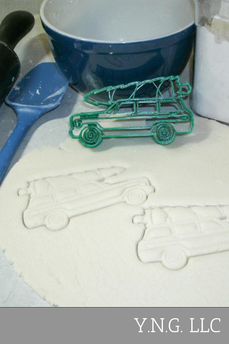 Christmas Tree Hauling Vehicles Holiday Set Of 4 Cookie Cutters USA PR1307