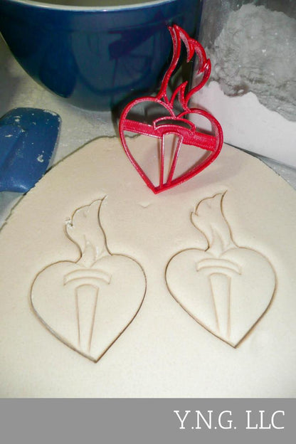 Heart With Flaming Torch American Heart Association Cookie Cutter USA PR3032