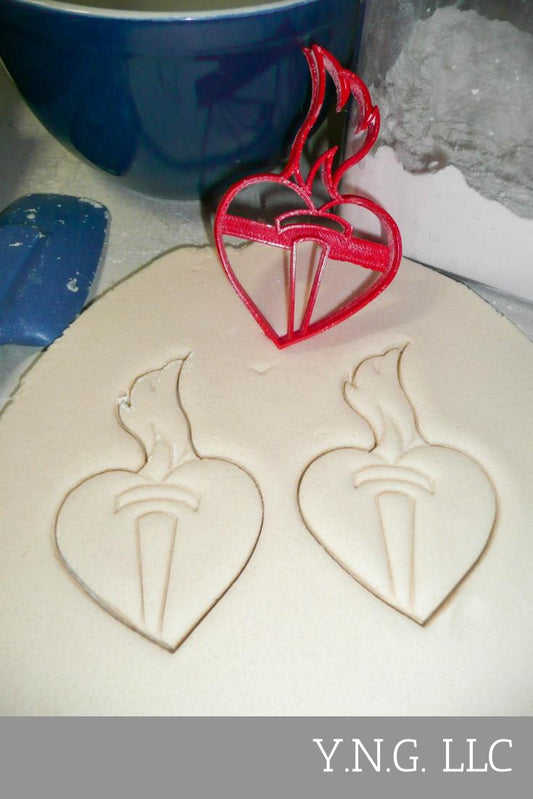 Heart With Flaming Torch American Heart Association Cookie Cutter USA PR3032