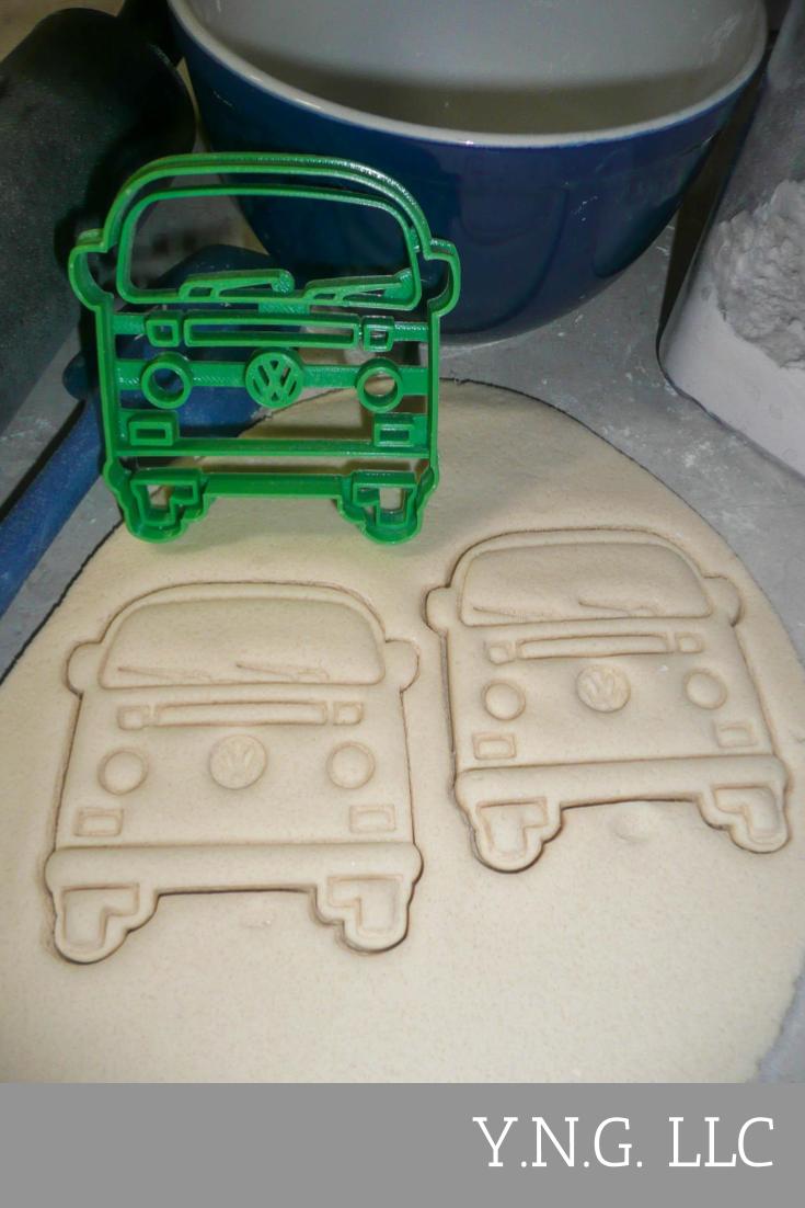 Vintage 1970s Groovy Bus Hippy Van Front End View Cookie Cutter USA PR3252