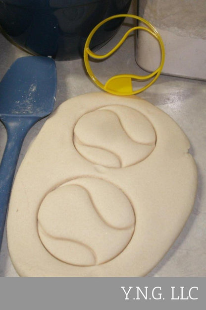 Tennis Ball Racket Court Sport Athletics Set Of 3 Cookie Cutters USA PR1373