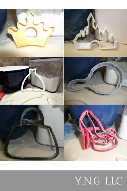 Princess Party Girl Birthday Dress Up Fantasy Set Of 6 Cookie Cutters USA PR1304