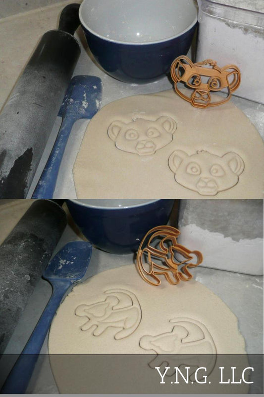 Simba Cub Face And Cave Painting Lion King Set Of 2 Cookie Cutters USA PR1332