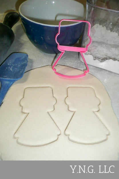 Girl Body With Square Head Hat Outline Vintage Kids Toy Cookie Cutter USA PR3186