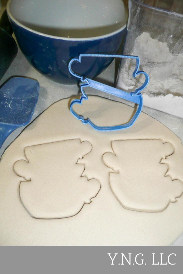 Stacked Tea Cups Teacups Outline Whimsical Theme Party Cookie Cutter USA PR3232