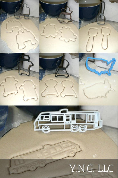 RV Trailer Travel Motorhome Life Camping Set Of 7 Cookie Cutters USA PR1333
