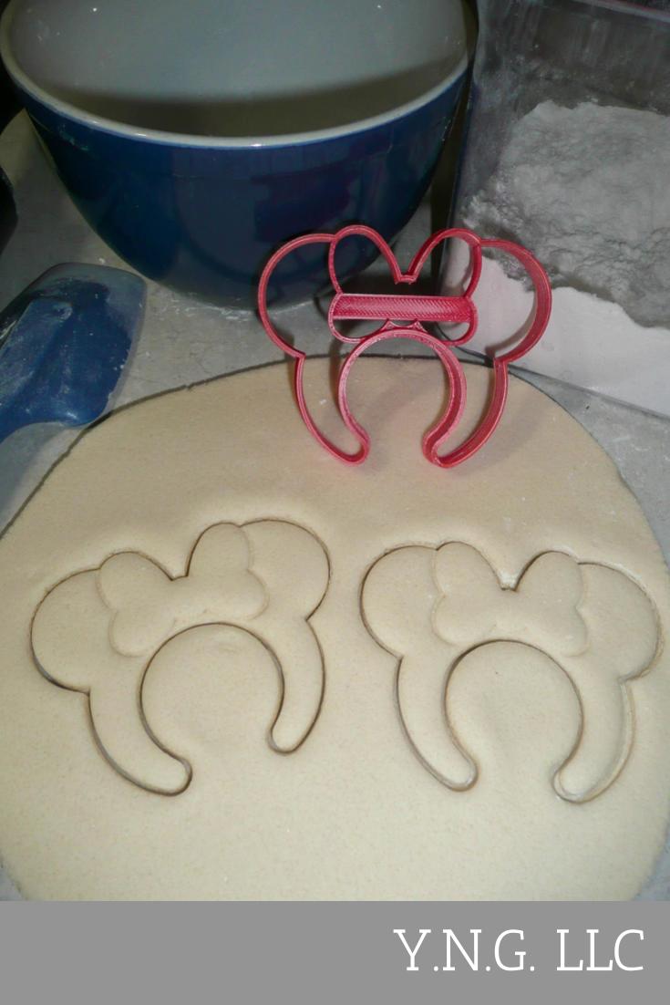 Minnie Mouse Ears Headband With Bow Cartoon Character Cookie Cutter USA PR3309