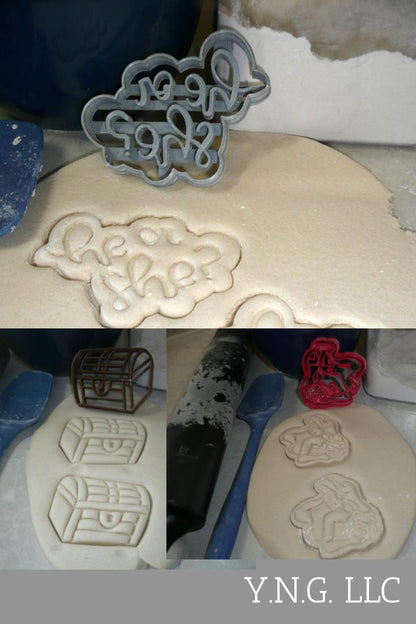 Mermaid Or Pirate Gender Reveal Baby Shower Set Of 3 Cookie Cutters USA PR1243