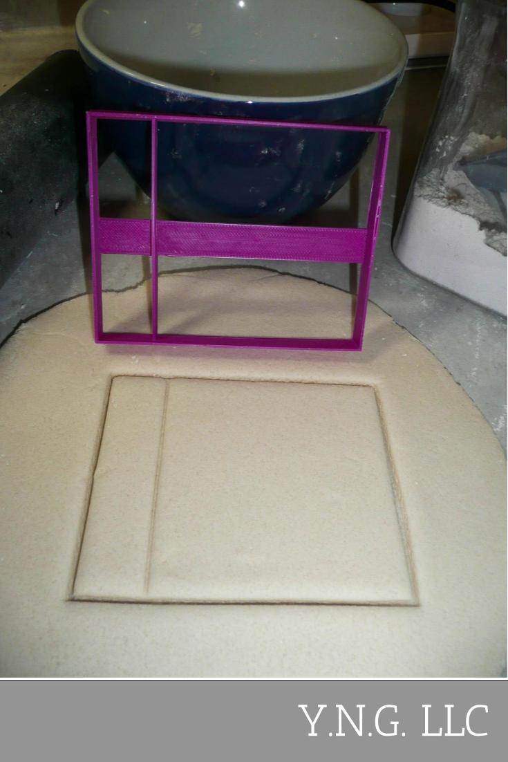 Rectangle With Side Vertical Or Horizontal Divide Cookie Cutter USA PR3042