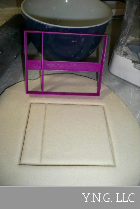 Rectangle With Side Vertical Or Horizontal Divide Cookie Cutter USA PR3042