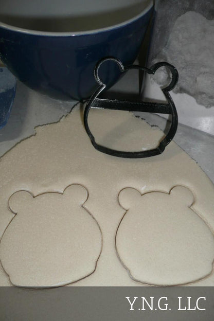 Bear Face Head Outline Cartoon Style Plush Teddy Animal Cookie Cutter USA PR3360