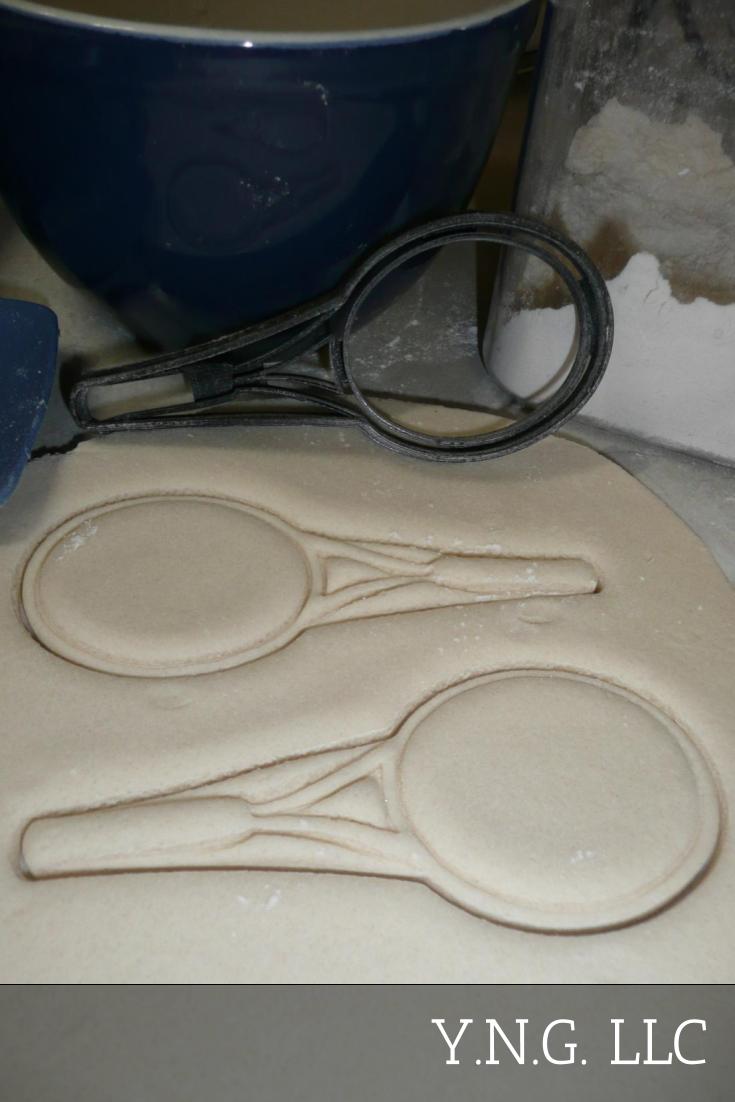 Tennis Ball Racket Court Sport Athletics Set Of 3 Cookie Cutters USA PR1373