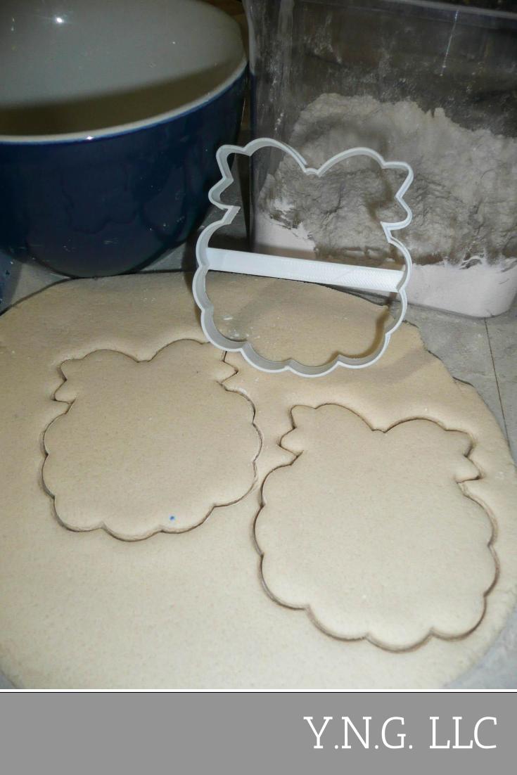 Baby Bib Ruffle Edge Tie Back Bow Shower Gender Reveal Cookie Cutter USA PR3090