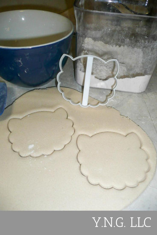 Baby Sheep Face Outline Spring Lamb Farm Ranch Animal Cookie Cutter USA PR3115