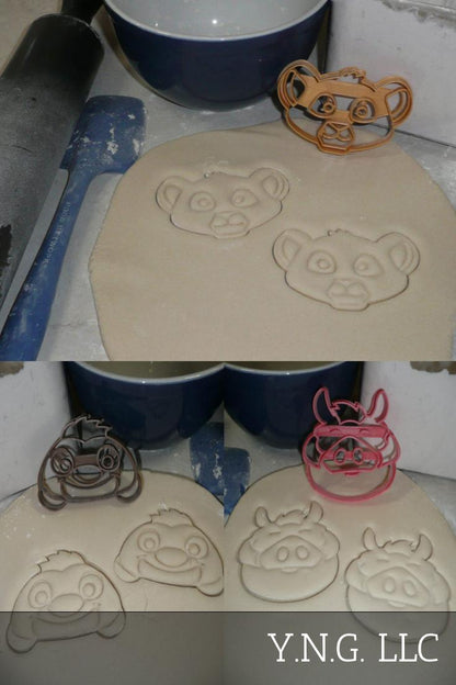 Hakuna Matata Simba Timon Pumbaa Lion King Set Of 3 Cookie Cutters USA PR1262